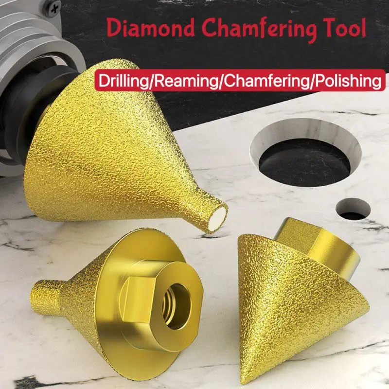 M14/10 Diamond Chamfering Drill Bit Hole Reaming Cone Carving Grinding Polishing For Porcelain Tile Marble Drilling Tools