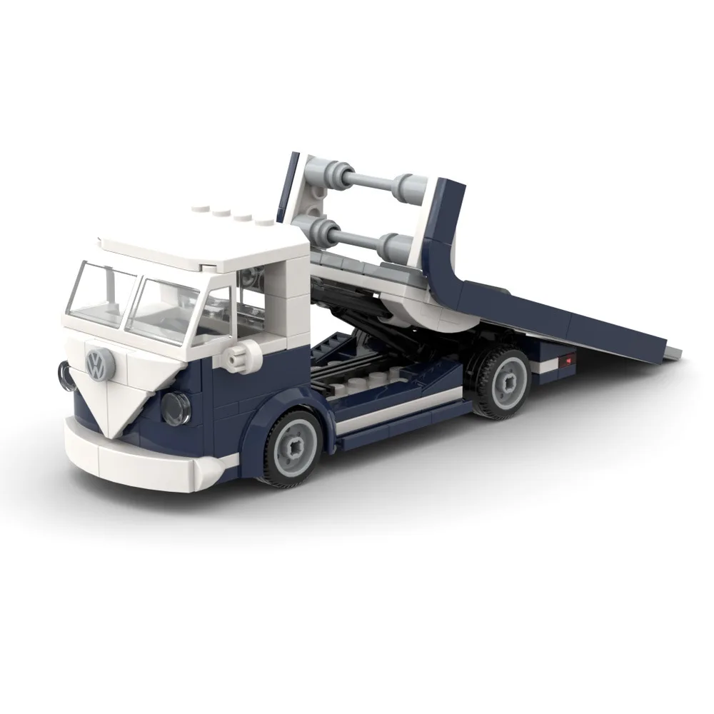 Kit de blocs de construction de modèle de camion remorque, série de véhicules d'ingénierie classiques, jouet assemblé pour garçons, cadeau d'anniversaire à collectionner 99332