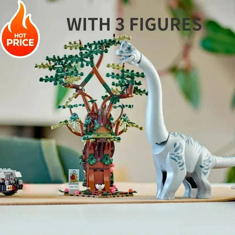 

Dinosaur World Series Jurassic Raptor Building Block Bricks Models MOC Assembly Compatible 76960 DIY Children's Toy Gifts Kids