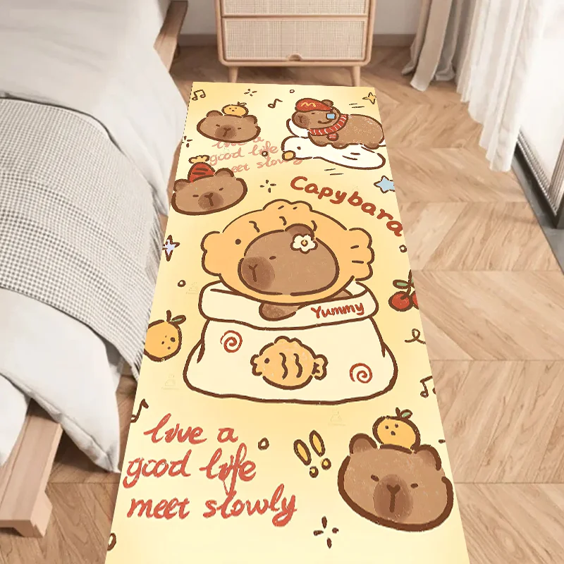 Cute Capybara Printed Carpet Non-slip Multi Function carpet Living Room Hallway Rugs Entrance Floor mat Home Hallway Home Decor