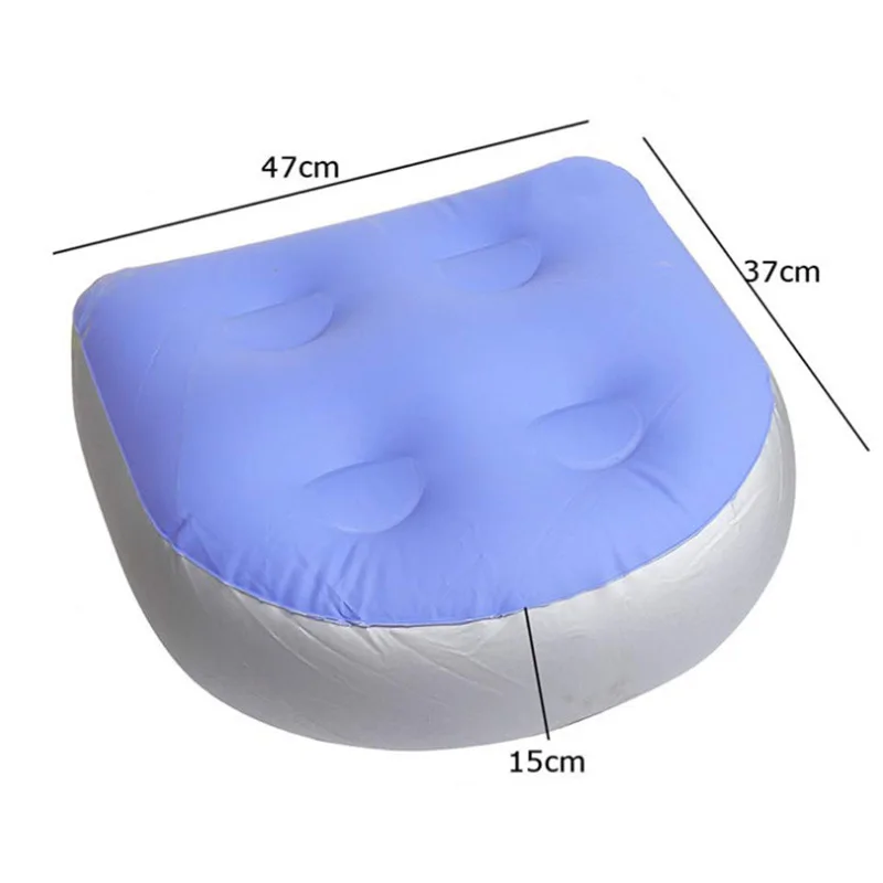 Inflatable Spa Booster Seat Mat Chair Bathtub Spa Pad Pool Bath Hot Tub Water Injection Cushion Pillow for Bathroom Accessories