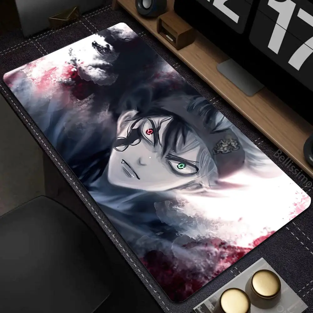 Imagem -02 - Grande Black Clover Gamer Mouse Pad Acessórios para Jogos de pc Esteira de Mesa Anime Computador Tapetes de Mesa Escritório xl