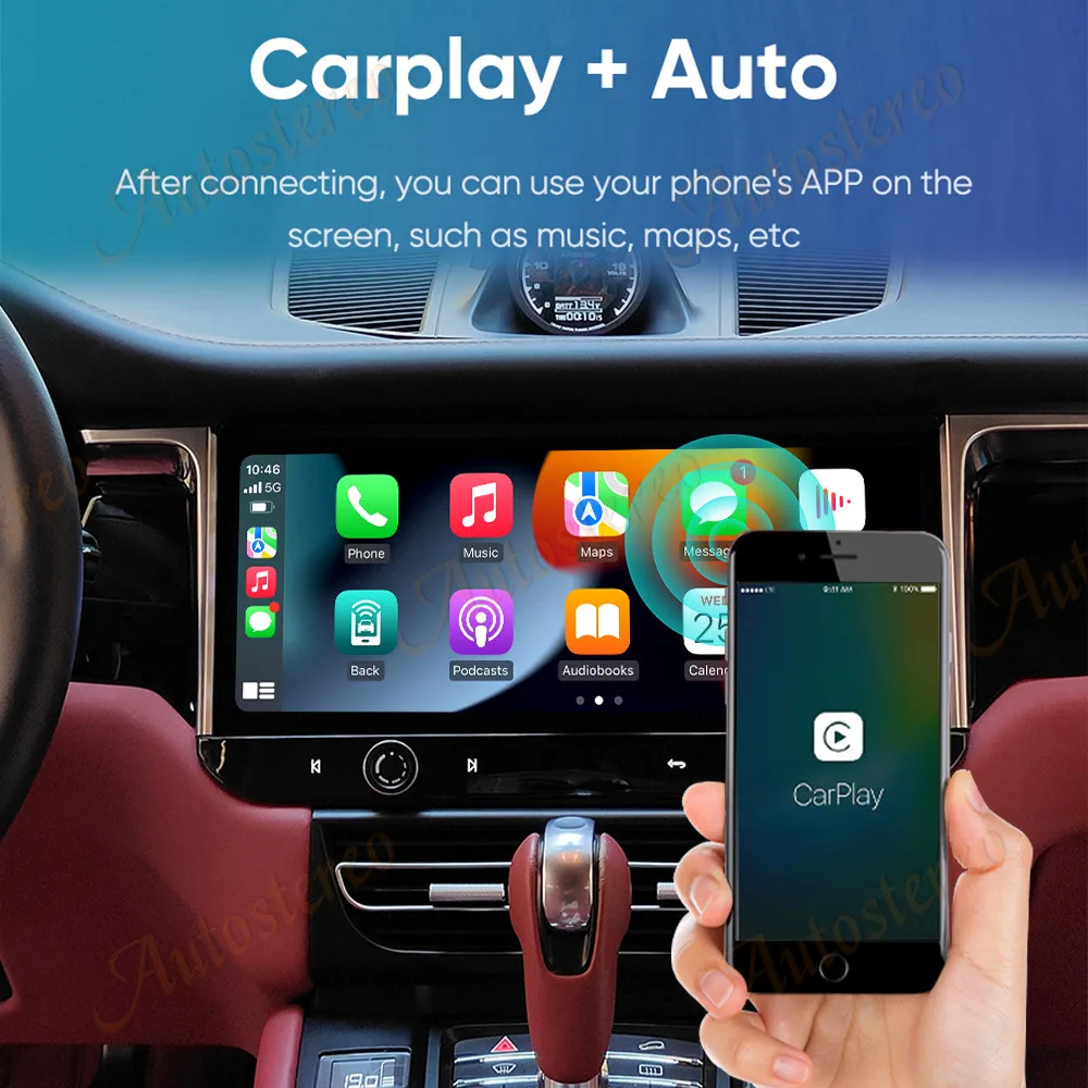 12.3Inch Screen Android 13 For Porsche Macan MRW 2013-2018 Car GPS Navigation Multimedia Player Radio Stereo Head Unit Audio