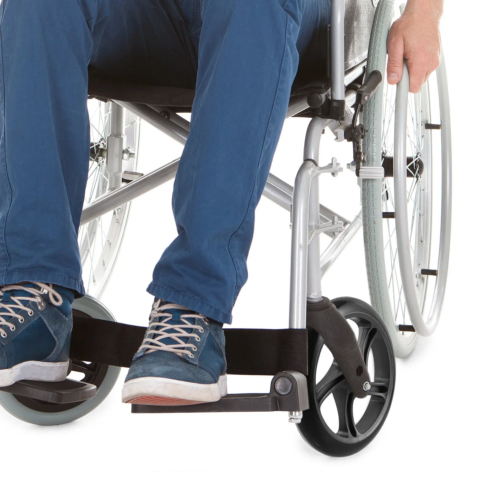 2Pcs Wheelchair Replacement Wheels 8Inch 200Mm PU Anti Slip Universal Manual Transport Chair Accessories Silent