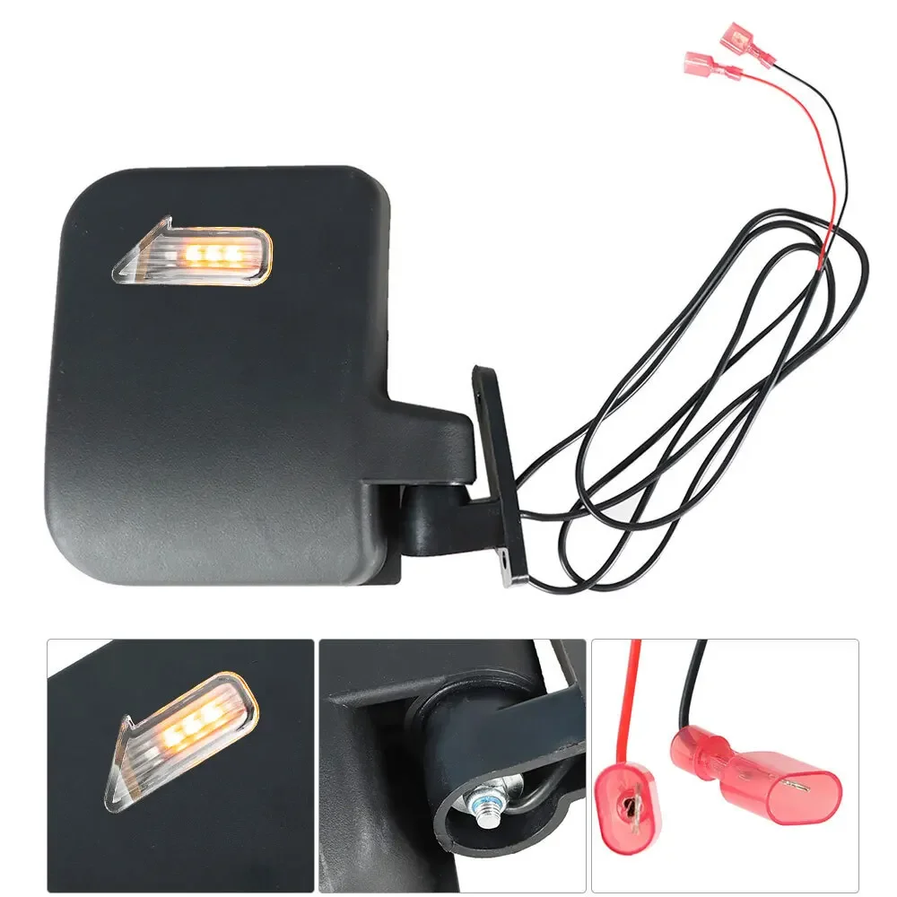 

Side Mirrors With Led Turn Signal Light Rear View Mirrors For EZGO Golf Cart