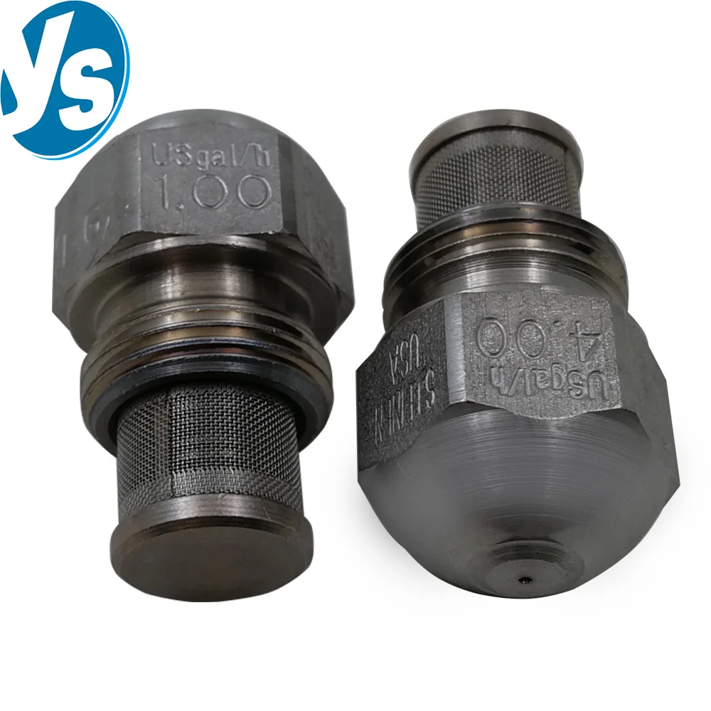 Full Cone Fuel Oil Nozzle, Diesel Burner Injection Nozzle, Combustion Jet, Boiler Heater, 0.65-26 USgal/H, 60 Degree,With Filter