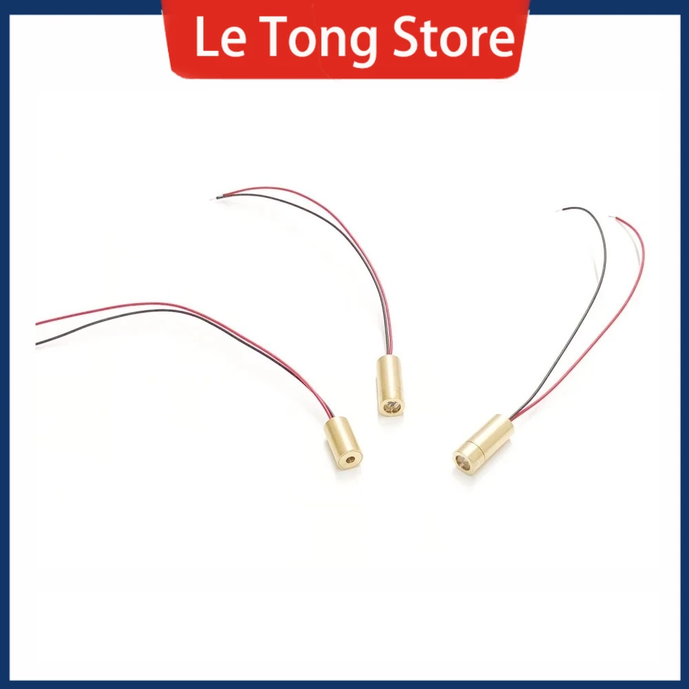 10pcs 9mm 빨간색 레이저 헤드 3v 5v 9-12v 적외선 레이저 포지셔닝 라이트, 650nm 5mW 반도체 모듈, 점 모양, 십자형