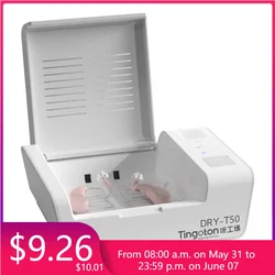 Electronic Hearing Aid Dryer 2/8 Hour Timer Drying Case Box Proof 45 ° constant temperature Sound Amplifier Accessory USB