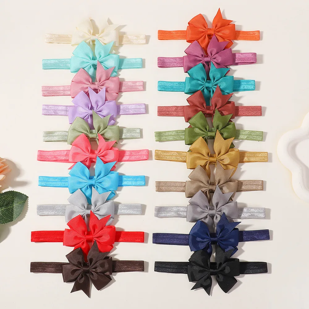 5 قطعة/المجموعة 6.1 ''Grosgrain الشريط فيونكات شعر Headbands للطفل الفتيات مطاطا رباط شعر الوليد طفل صور الدعائم اكسسوارات