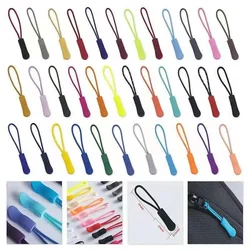 10pcs Zipper Pull Puller End Fit Rope Tag Replacement Clip Broken Buckle Fixer Zip Cord Tab Travel Bag Suitcase Tent