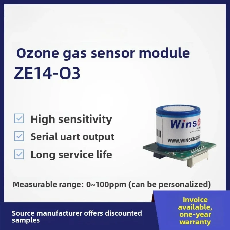 ZE14-O3 Ozone Gas Sensor Module Disinfection Cabinet Purifier Ozone Gas Concentration Monitoring