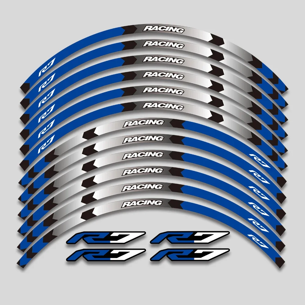 

Motorcycle Accessories Stickers Rim Decorative Decals Wheels Hub Reflective Stripe Tape Kit For 2022 2023 Yamaha YZFR7 YZF R7