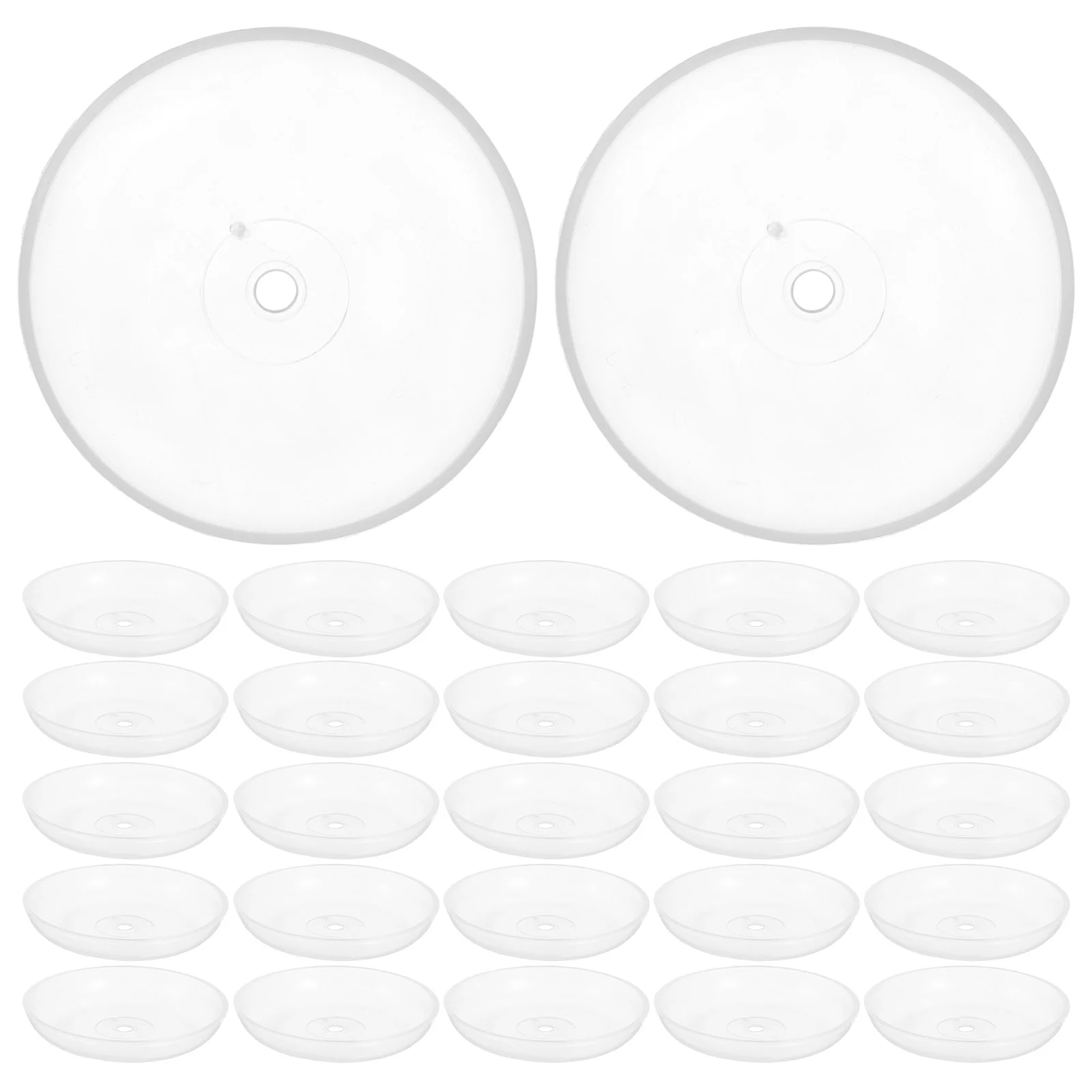 

200pcs Drip Protectors Plastic Tray Tapered Candles Round Wax Catcher Clear Anti Dripping Accessories Cake Table