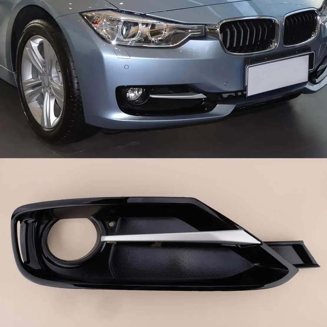 

51117300738 51117300740 Передний правый бампер, нижняя противотуманная фара, лицевая решетка, крышка + накладка, подходит для BMW 3 серии F30 F31 2012-2019