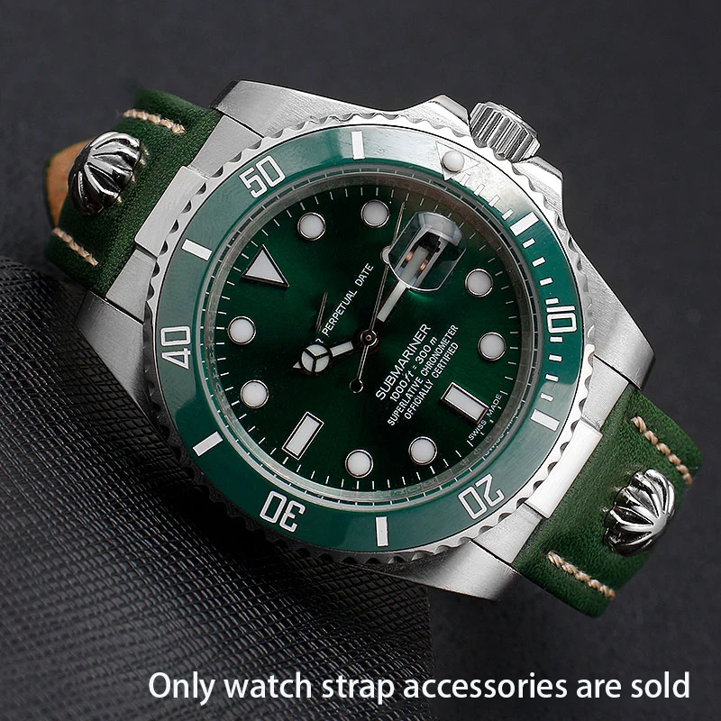 2 sztuki 20mm 21mm zakrzywiony koniec Link Endlink tylko dla Rolex Watchband Submariner pasek gumowa skóra bezszwowe połączenie