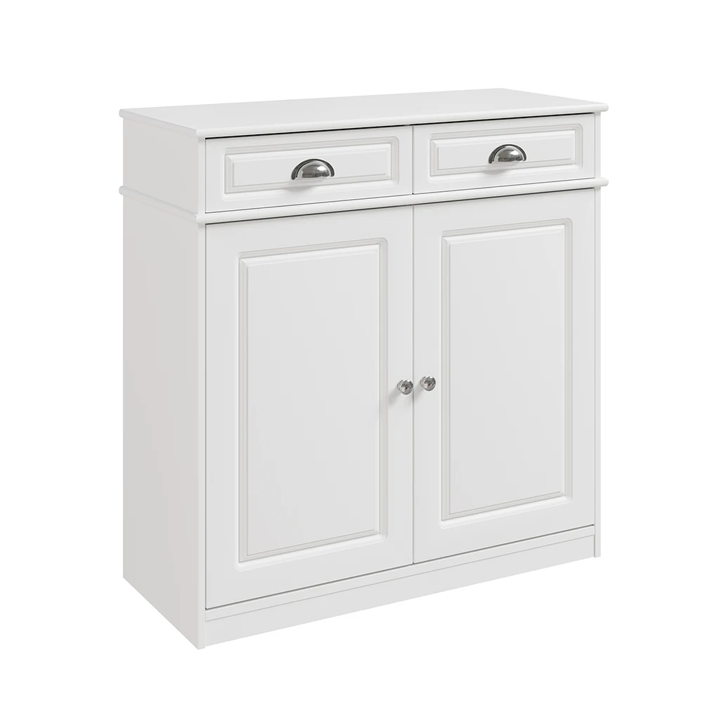 SoBuy FSB104-W Scarpaiera Classica con 2 Cassetti Bianca 80x35x82cm Mobile Porta Scarpe Ingresso