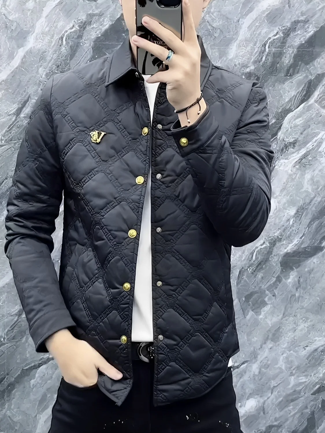 

Men's Slim Fit Cotton Jaet Busin Casual Comfortable Faionable High-End Feel Thin Cotton Outerwear for Autumn