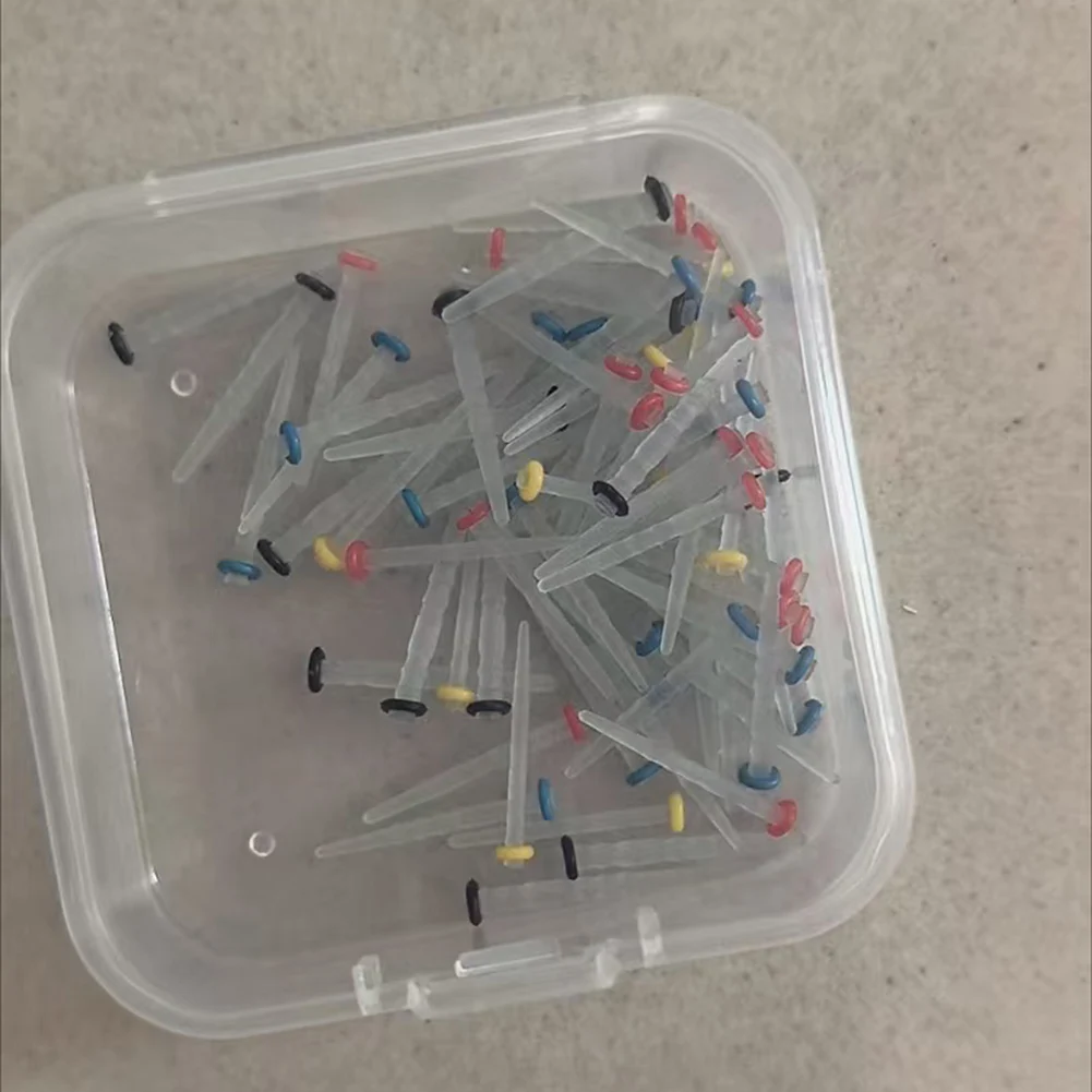 200Pcs Dental Fiber Posts Clear Screw Quartz Glass Post 1.2/1.4/1.6/1.8mm Tooth Restoration Orthodontic Composite Bonding Pile