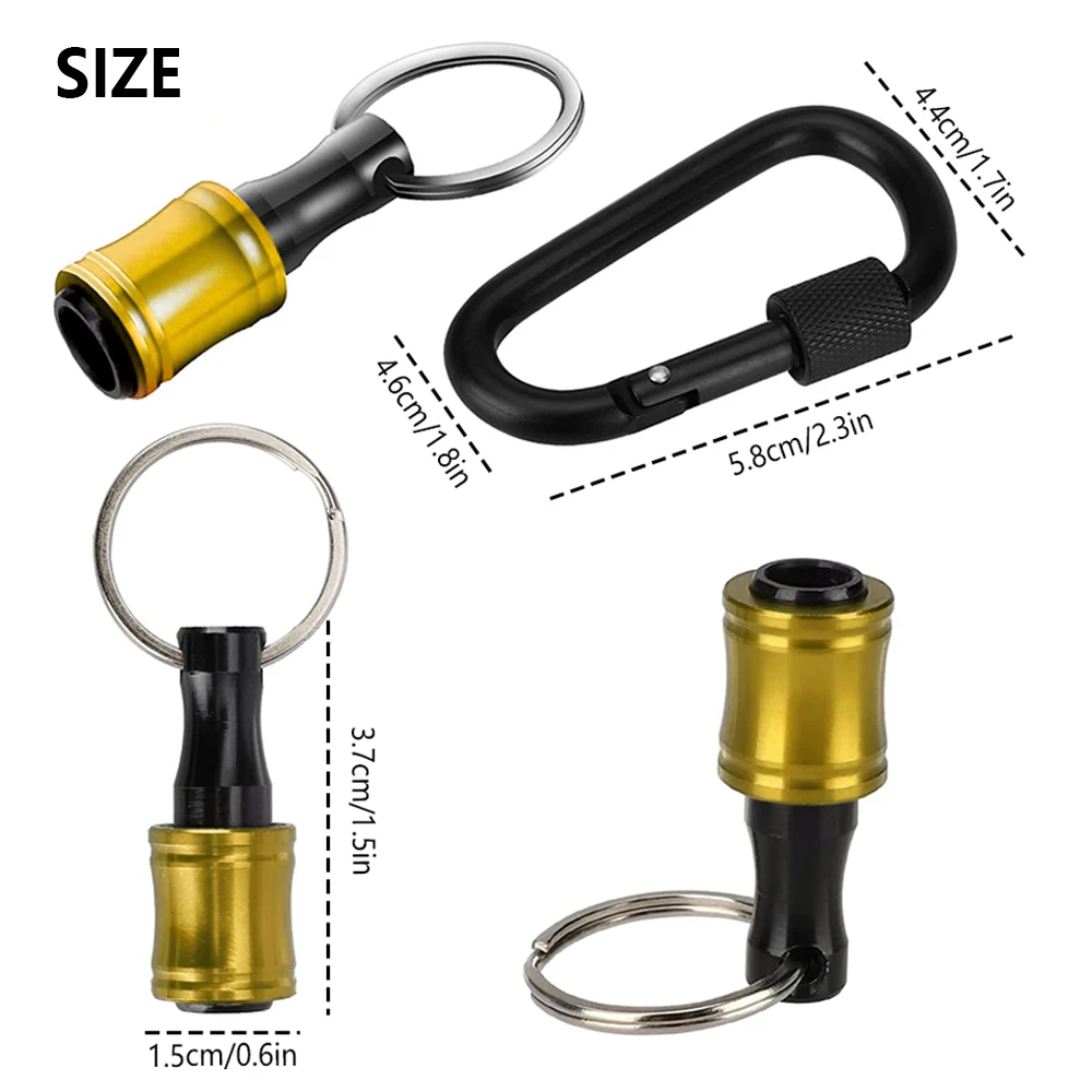 6pcs color key chain quick-change extension rod 1/4 hexagon handle changeover rod screwdriver quick-release sleeve tool set