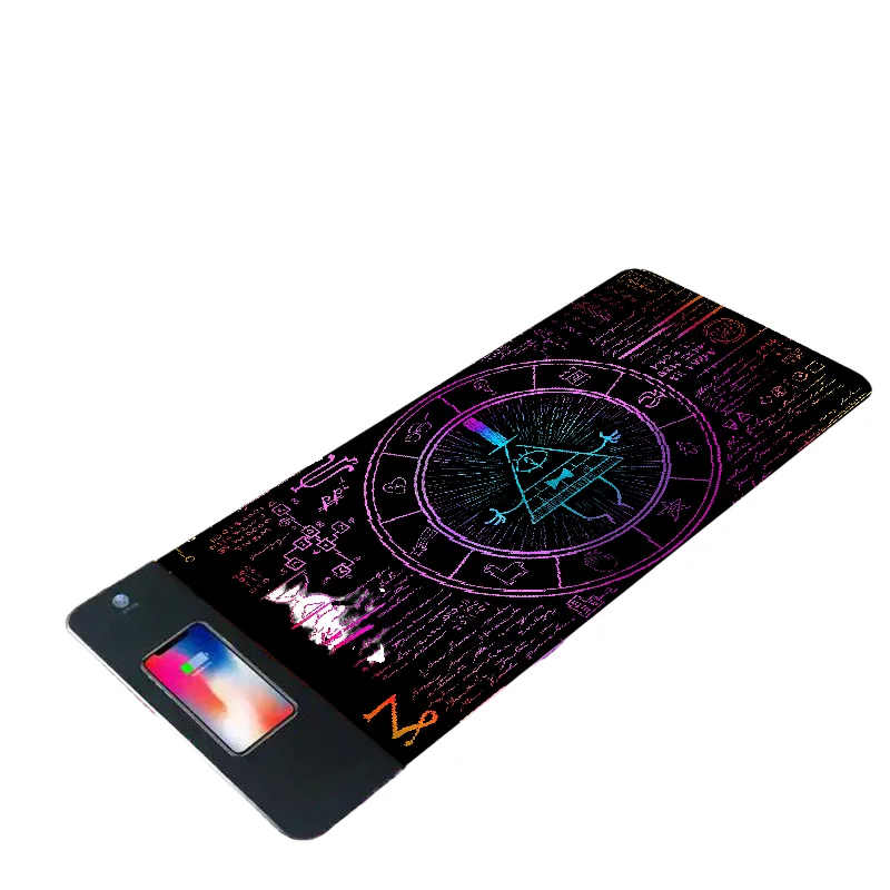 

RGB Gaming Mouse Pad with Fast 15W Wireless Charging Soft Anti-Slip Rubber Mouse Mat Foldable Phone Stand Design for Home Office