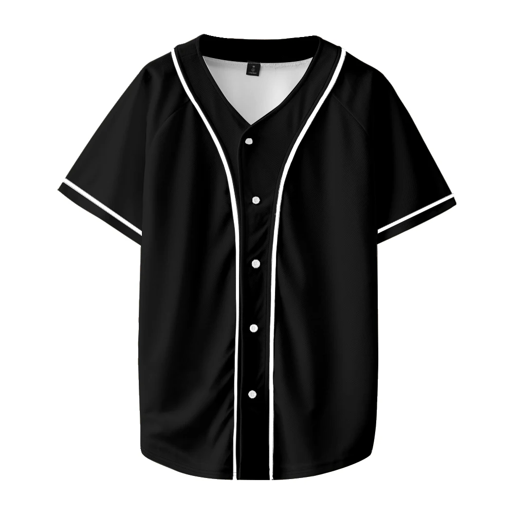 

Black Baseball T-shirts Summer Women/Men Fashion Casual Jacket
