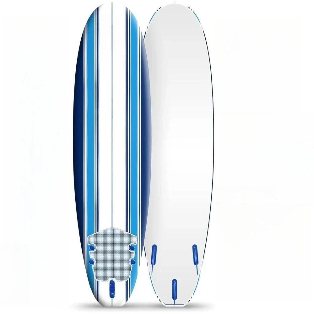 

l Soft-top foam surfboard for beginners and all surfing levels, including leash and multiple fins thermal lamination