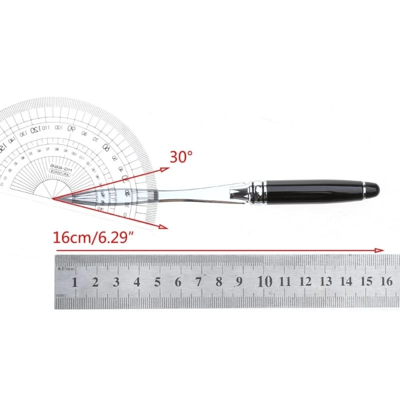 Edelstahl -Buchstabenöffner Metallgriff Umschläge Schneidmesser geteiltes Datei