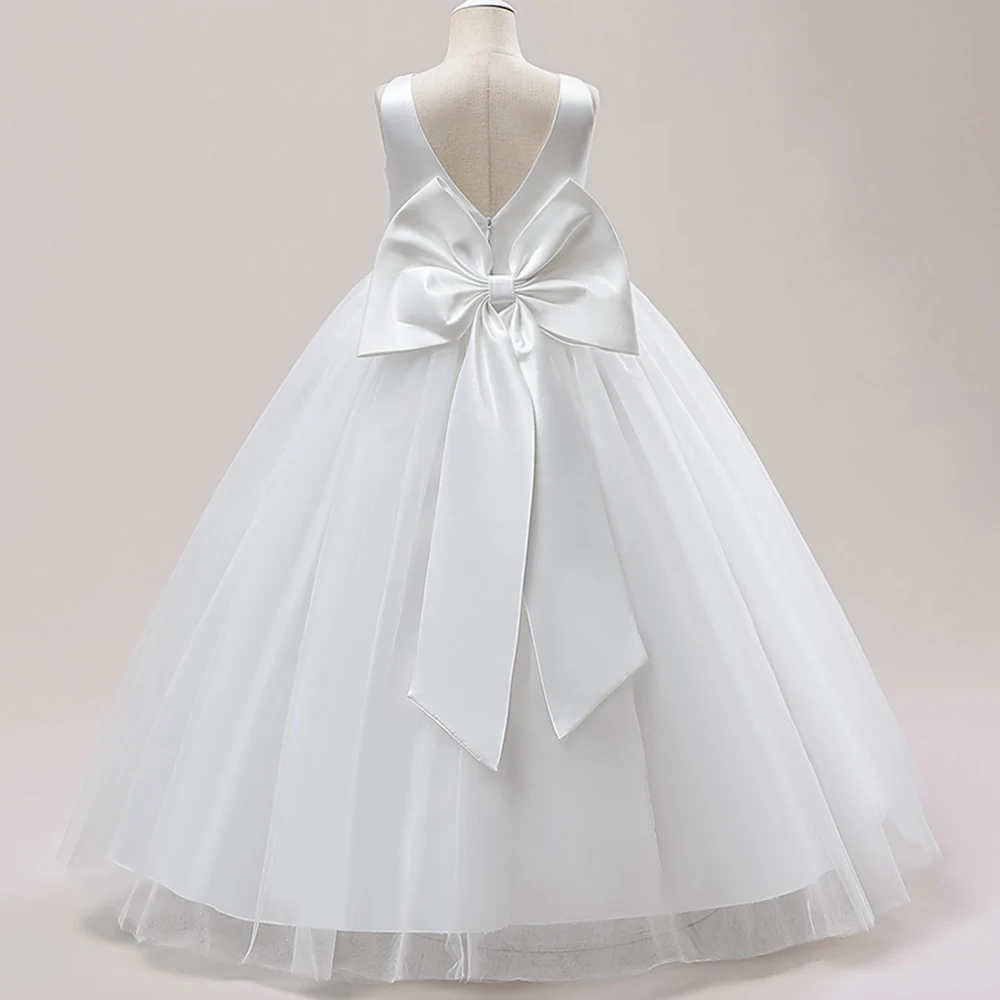 Girls Princess Dress Long Formal First Communion Children Party Gown Kids Clothes Children Wedding Evening Birthday Vestidos