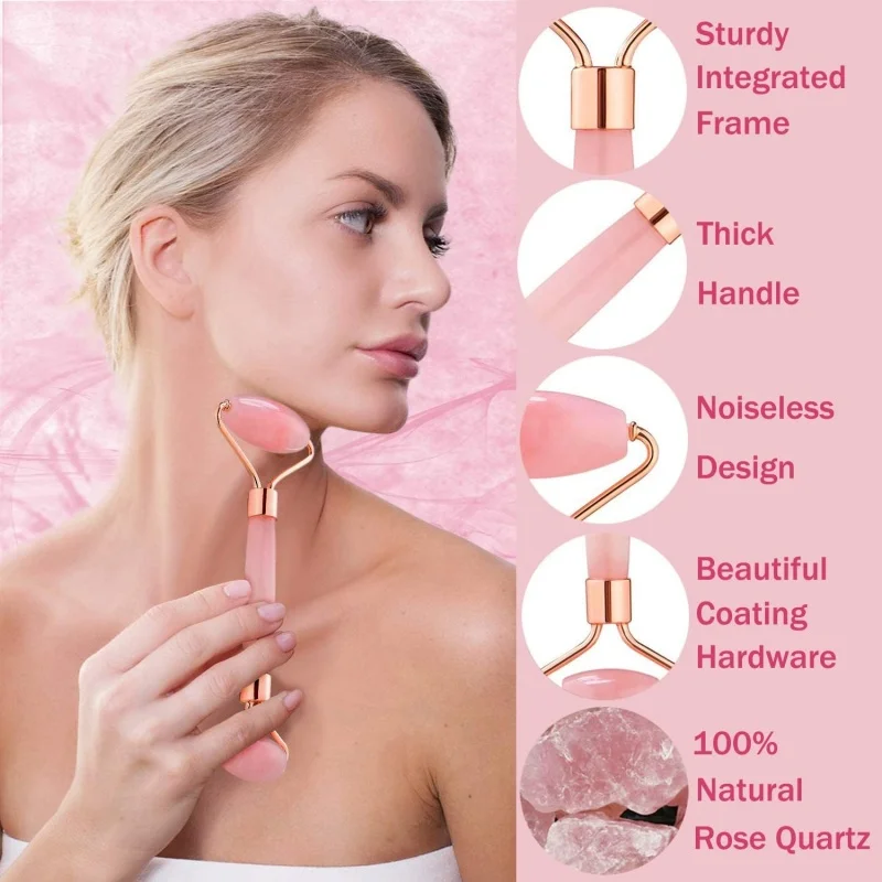 ชุดนวดหน้าหยกธรรมชาติ 2 ชิ้น พร้อมแผ่นขูดหน้ารูปหัวใจ ชุดอุปกรณ์ดูแลผิวหน้า เครื่องมือเสริมความงามสำหรับร้านเสริมสวย