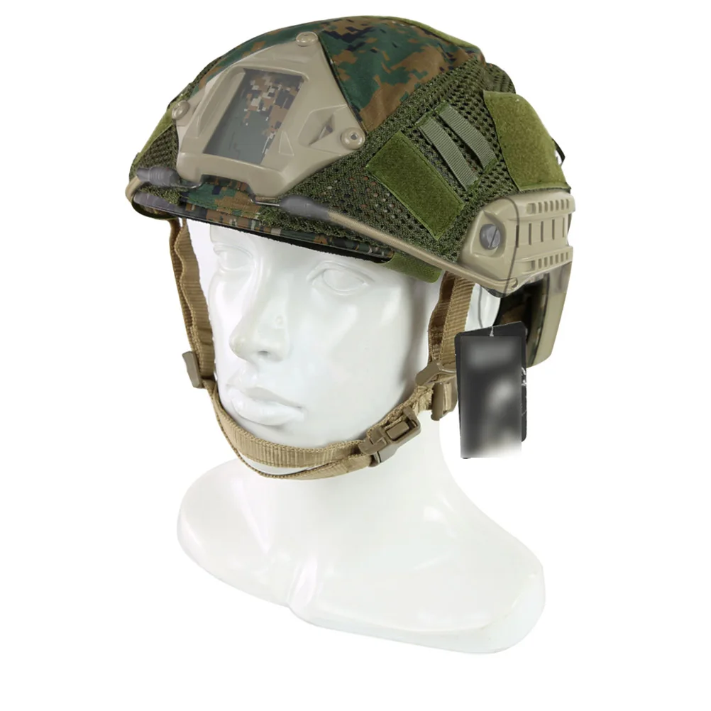 

Camouflage Cover Military Style Protective Head Cover Durable Stable Buckle For Hunting Climbing Biking Gym