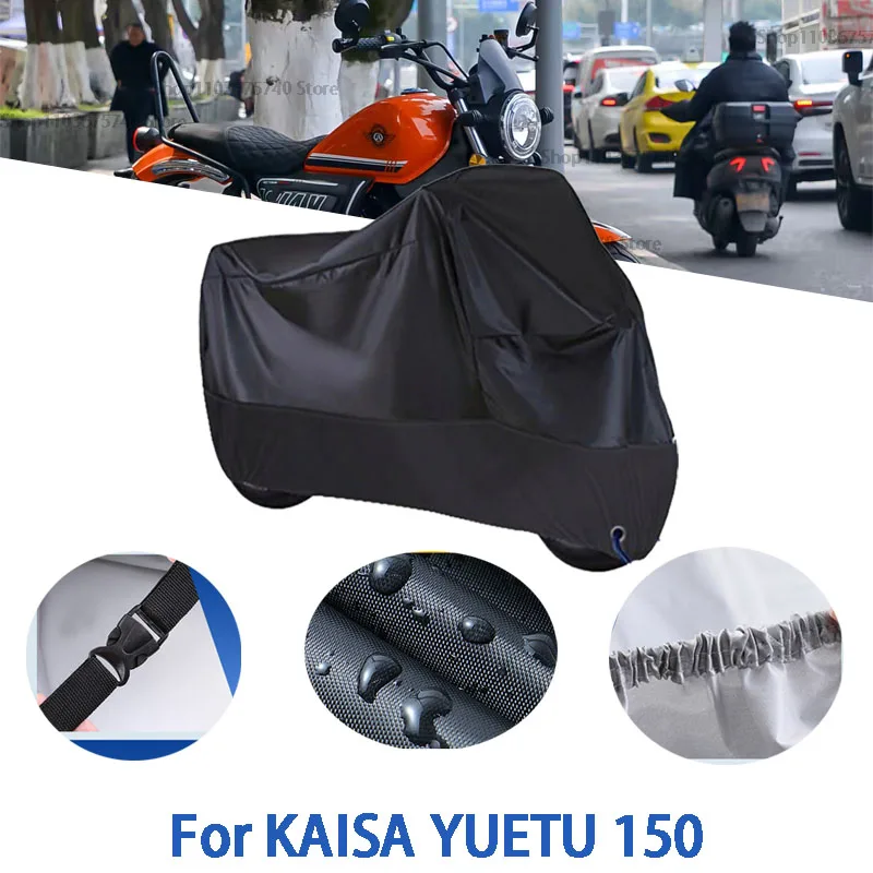 

Motorcycle Full Covers For KAISA YUETU 150 Car Outdoors Sun Protection Dust No Ear Thickened Oxford Clothcover Accessories