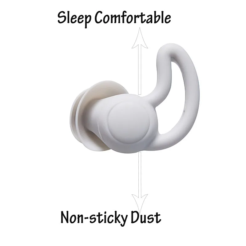 Protect Your Hearing with Silicone Earplugs for Sleep, 60% Noise Reduction, Non in ear Ergonomics, Skin friendly Material (Gray)