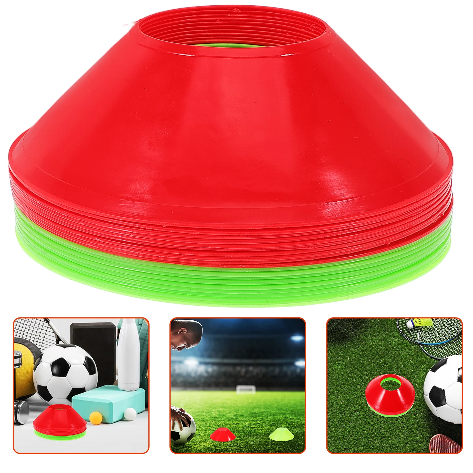 

20 pcs Plastic Disc Agility Soccer Field Marker For Outdoor Indoor Football Sports Mini Sports Football Training Equipment