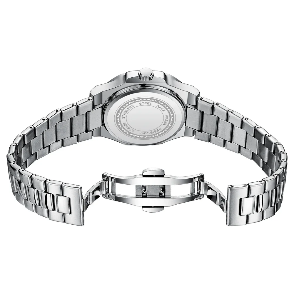 CHENXI رجال الأعمال الأصلي الفولاذ المقاوم للصدأ ساعة كوارتز مقاوم للماء رجل مضيئة عرض التاريخ أنيق دائم ساعة اليد الذكور #6