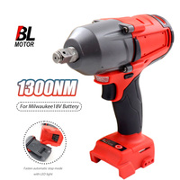 Fit For Milwaukee 18V Battery 1300NM Large Torque Cordless Wrench Brushless Electric Impact Wrench Repair Power Tools Car Truck