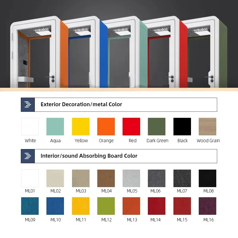 كشك مكتب وحدات مخصصة سهل التركيب كشك الهاتف الصوتي للمكتب