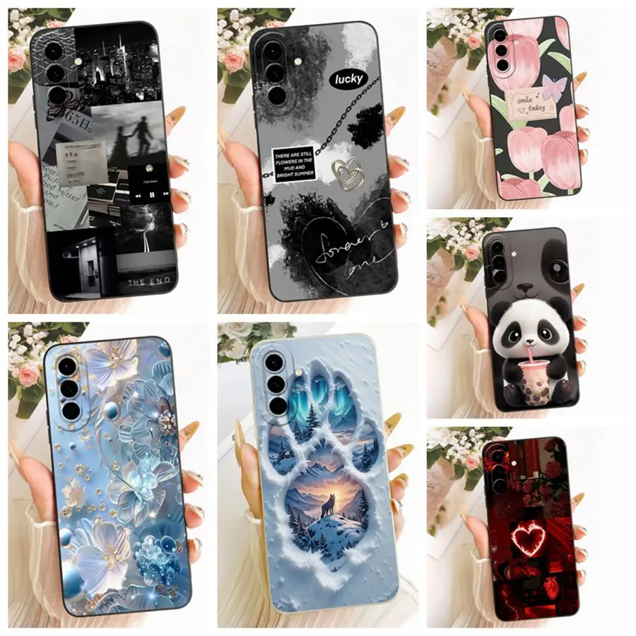 For Samsung A27 5G Case For GalaxyA27 5G Cover Funda Panda Couple Silicone Soft Phone Cases Bumper for Samsung SM-A276B Coque