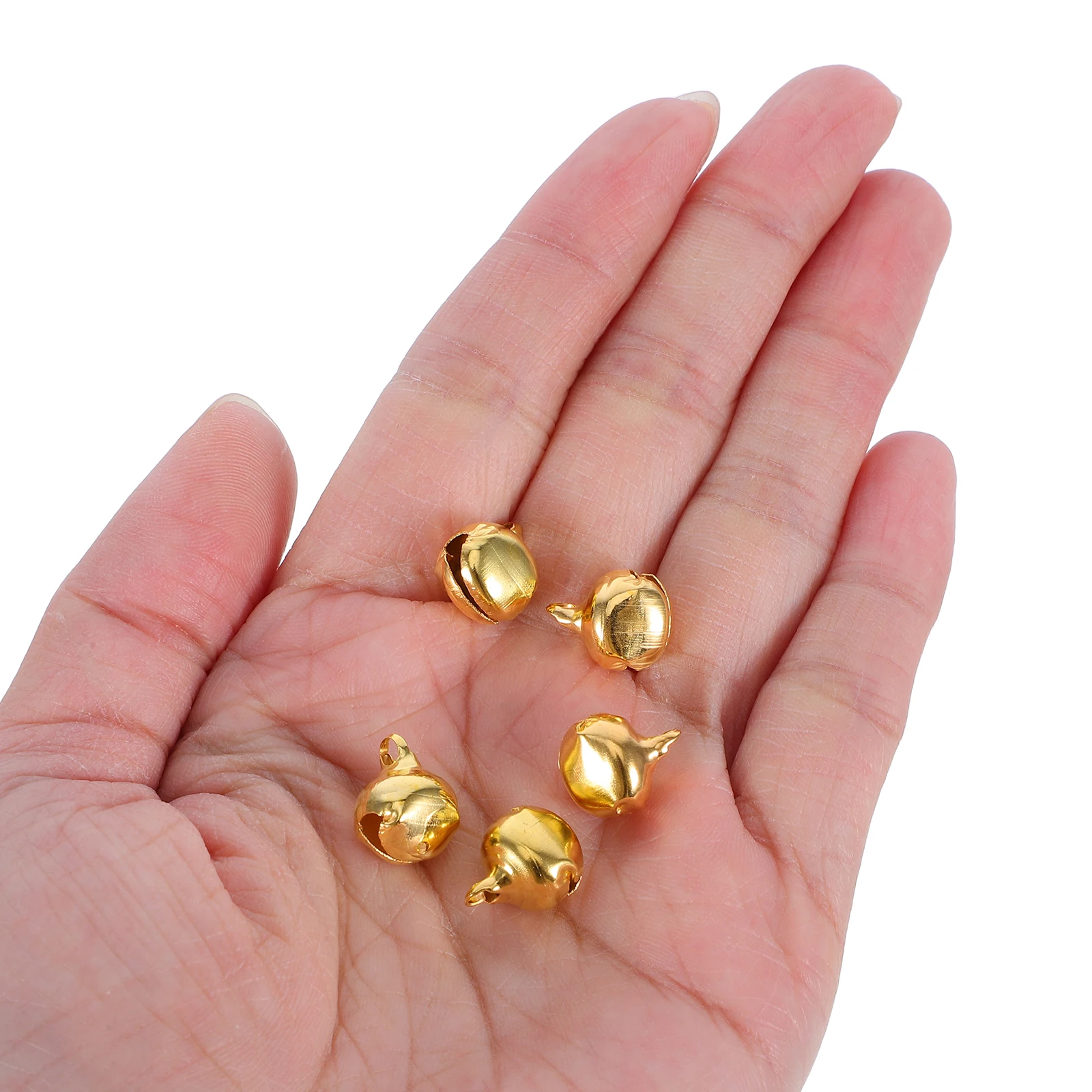 

200pcs Decorative Bells Vintage Accessories Small Jingle Craft Projects Metal DIY Home Office Shop Festive Charm Necklace