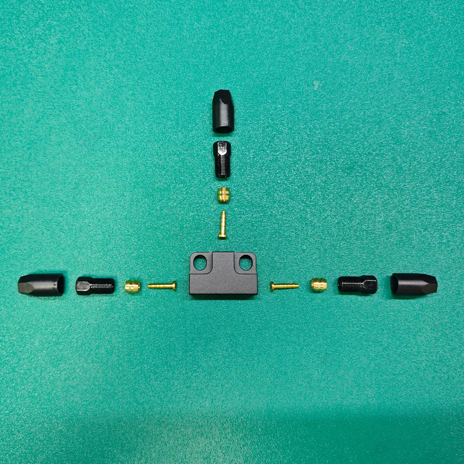 NFOX Hydraulic Brake Aluminum Alloy Tricycle One-to-Two Fittings, Hydraulic Brake Tee Modified Oil Pipe Connector & Oil Distribu
