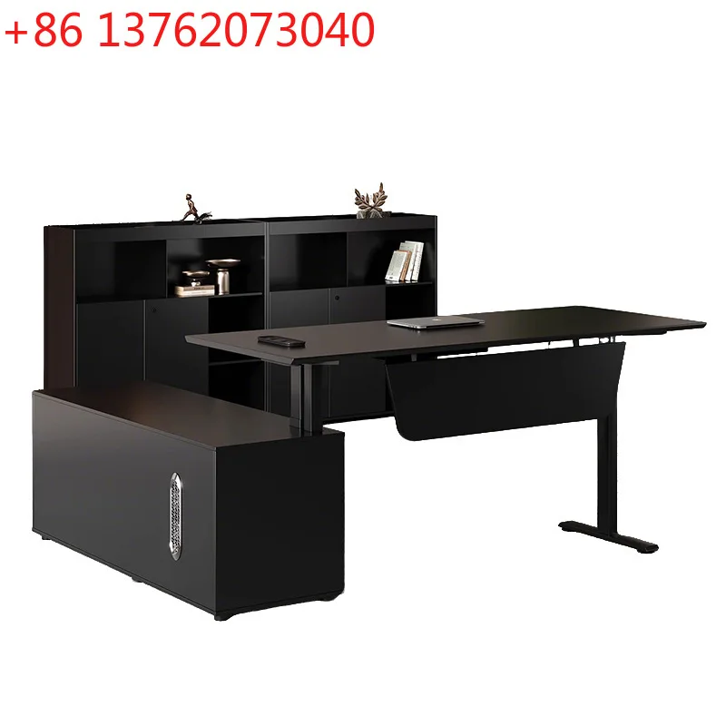 

Electric Lifting Supervisor Desk Simple Modern Leader Computer Desk Office Combination