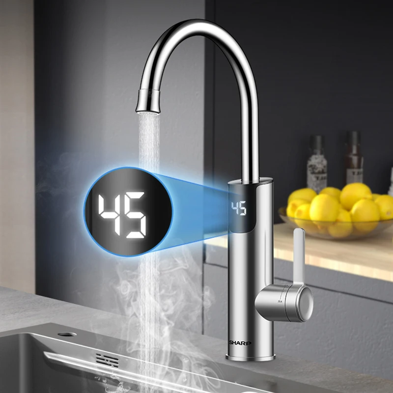 Calentador de agua eléctrico de 3400W, grifo de agua caliente 2 en 1, grifo de lavabo, Geyser sin tanque, grifo calentador de agua instantáneo de 220V para el hogar