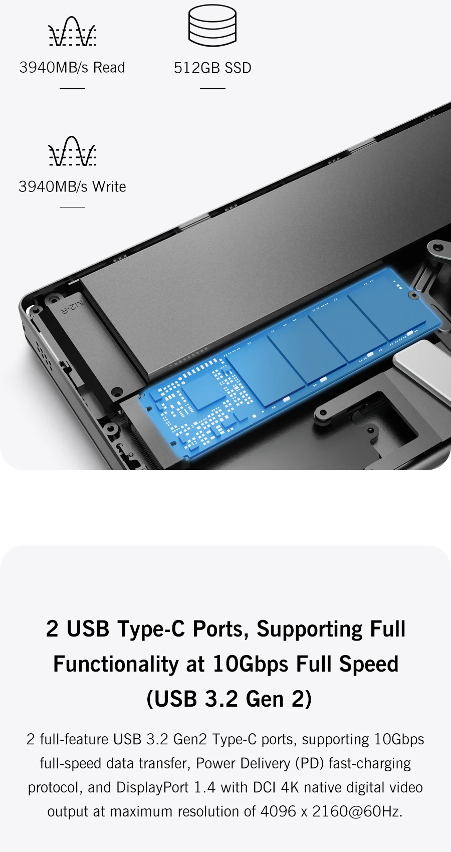 GPD Micro PC 2 Mini Industrial Laptop 7 Inch 1920x1080 Intel N250 16GB DDR5 512GB M.2 SSD Windows11 Portable Industry Notebook