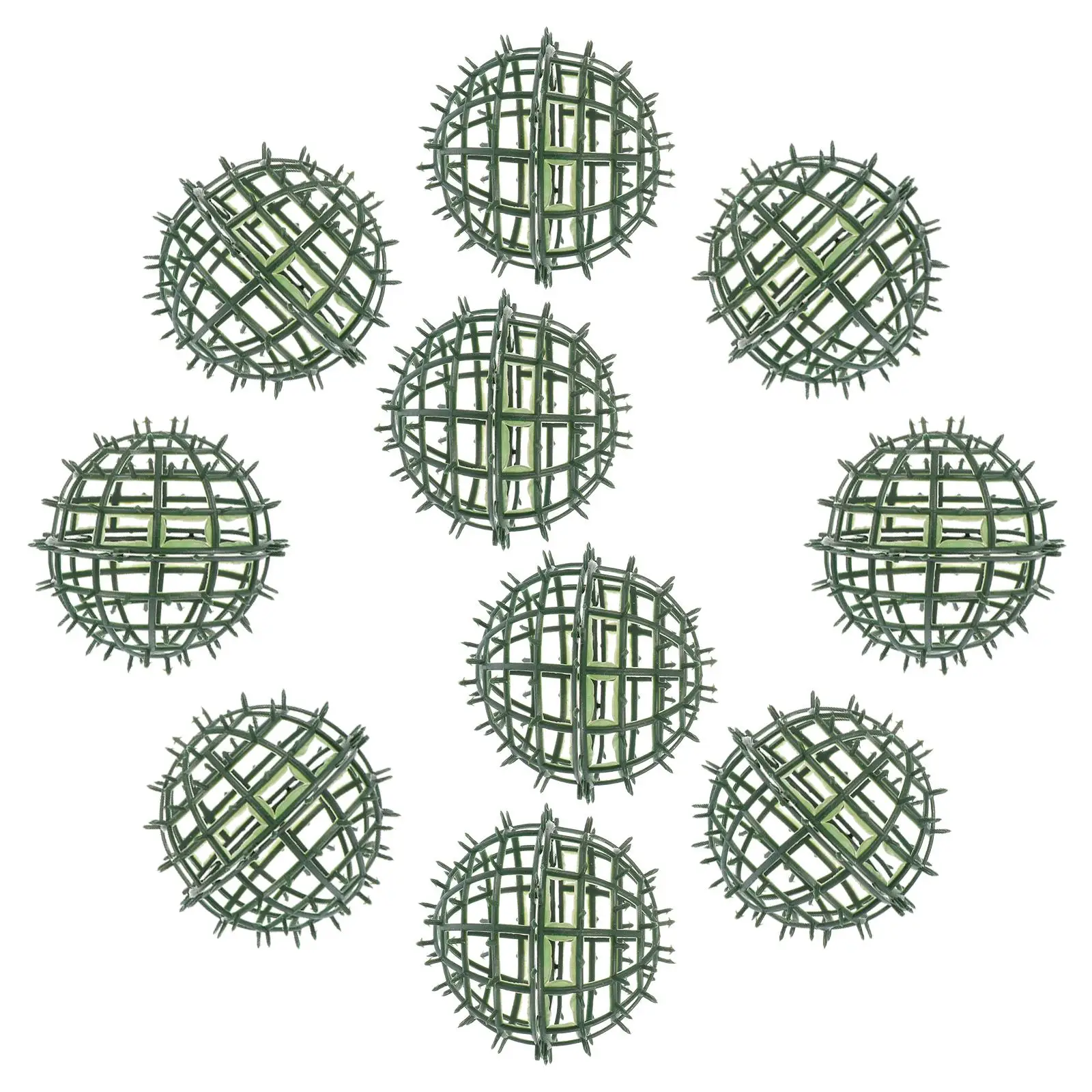 

10 Pcs Ball Christmas Decor Plant Topiary Plastic Balls Flower Stand Home Artificial Rack Flowers Frame for Outdoors