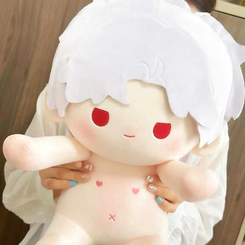 40cm Kawaii Love And Deepspace Cute White Hair Qin Che Idol Cotton Doll Anime Plush Star Dolls Stuffed Figure Toys Collect Gift