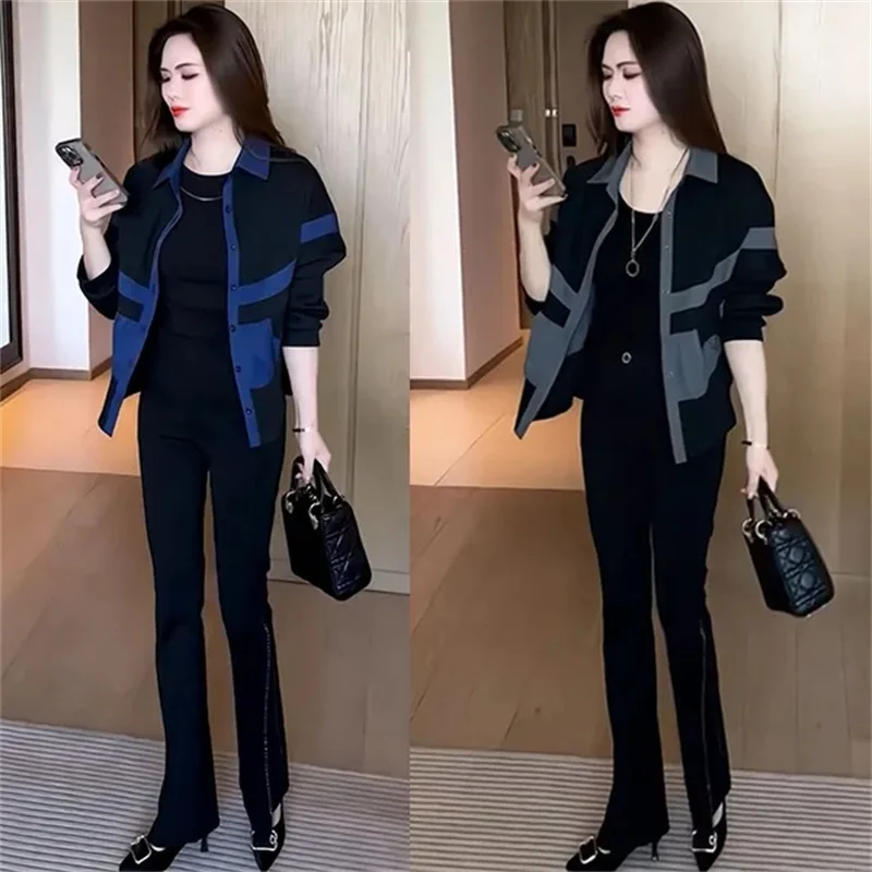 2026 primavera otoño abrigo nuevo mujer moda cuello temperamento camisa coreana mujer estilo occidental prendas de vestir sueltas señoras