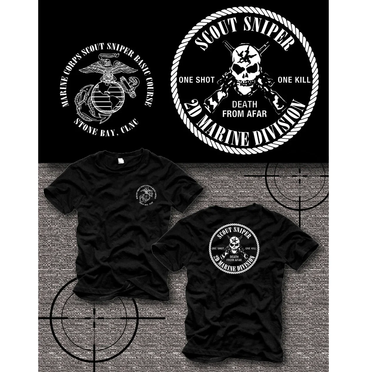 

Stone Bay, CLNC. US 2rd Marine Division Scout Sniper T Shirt. Short Sleeve 100% Cotton Casual T-shirts Loose Top Size S-3XL