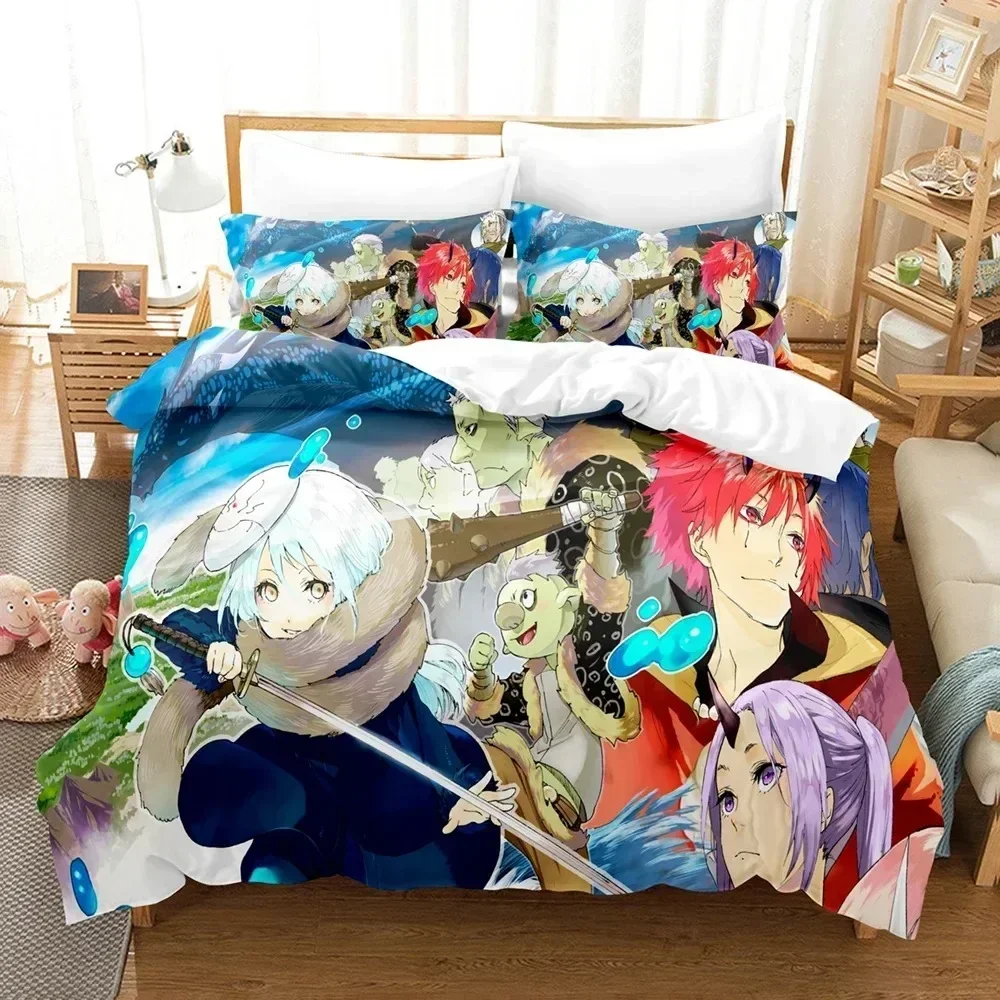 

That Time I Got Reincarnated As A Slime Rimuru Bedding Set Duvet Cover Sheet Printed Bed Set Pillowcase Bed Full Queen King Size