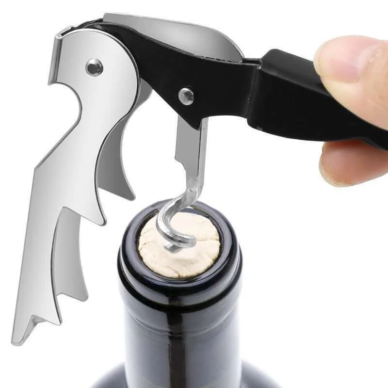 High end red wine opener, wine starter, portable multifunctional stainless steel seahorse knife, beer bottle opener