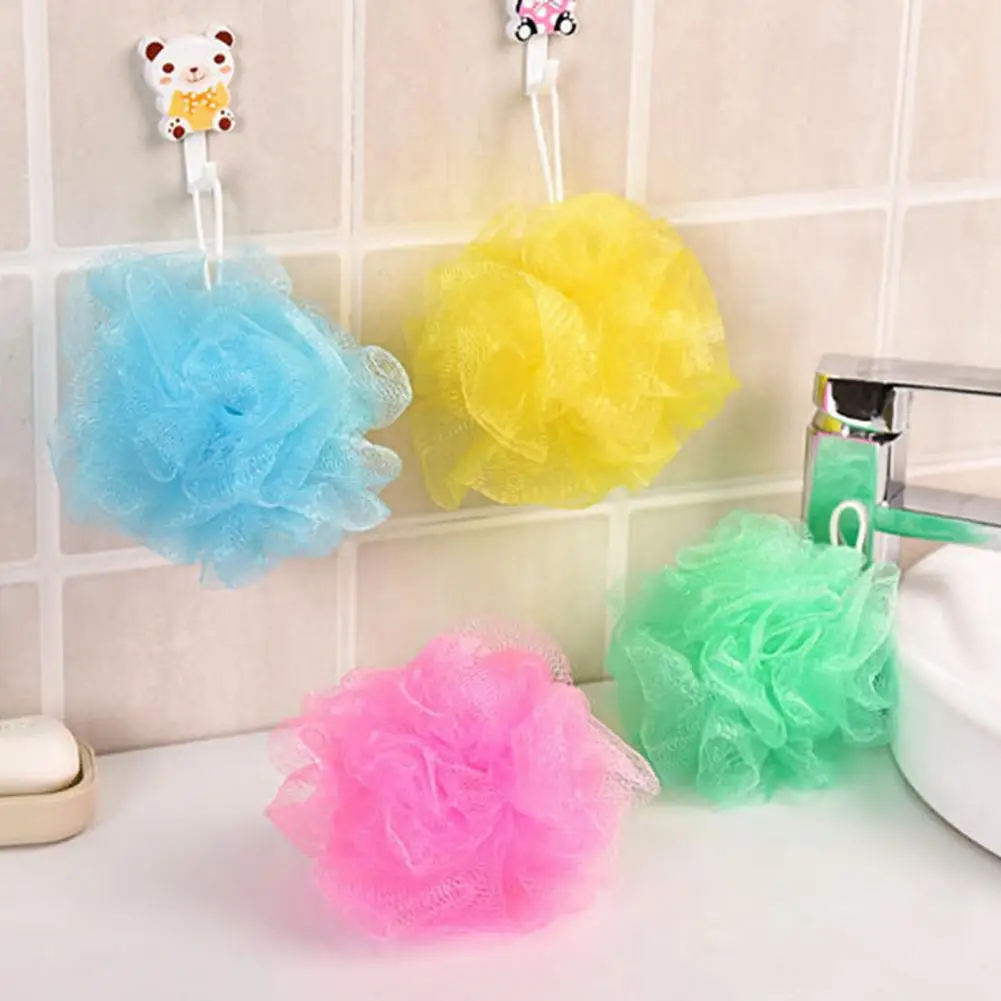 2Pcs  Body Scrubber Ball Unique More Thicken Fine Texture Bath Mesh Ball Durable Bright-colored Bath Ball