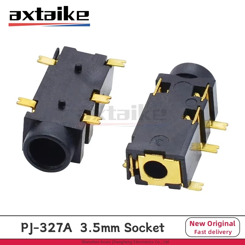 10PCS PJ-327A 3.5mm Headphone Jack Audio Female Socket 3+2 2+3 5Pin SMD SMT MP3/MP4 Player Accessories PJ327A PJ-327 0.5A DC 30V